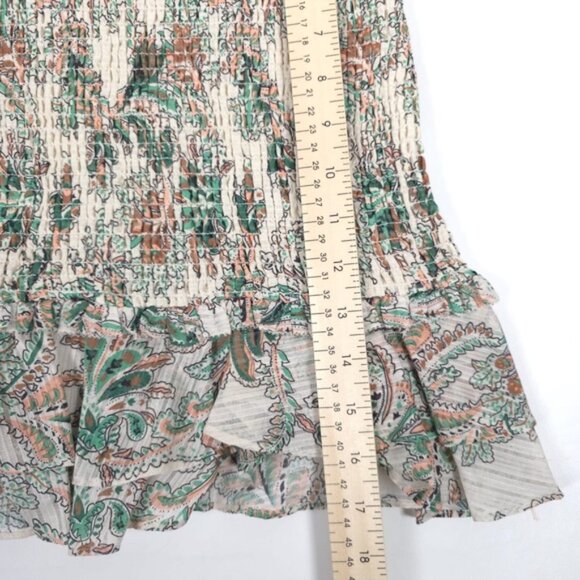 NWT VERONICA BEARD Multi Melodie Smocked Mini Skirt Stone Floral Size 6‎ - Picture 9 of 15